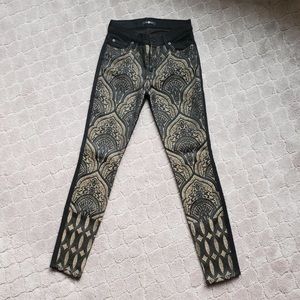 7 for All Mankind black skinny jeans